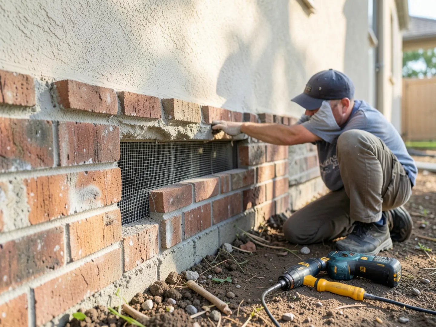 Foundation weep hole inspection on new Parrish home